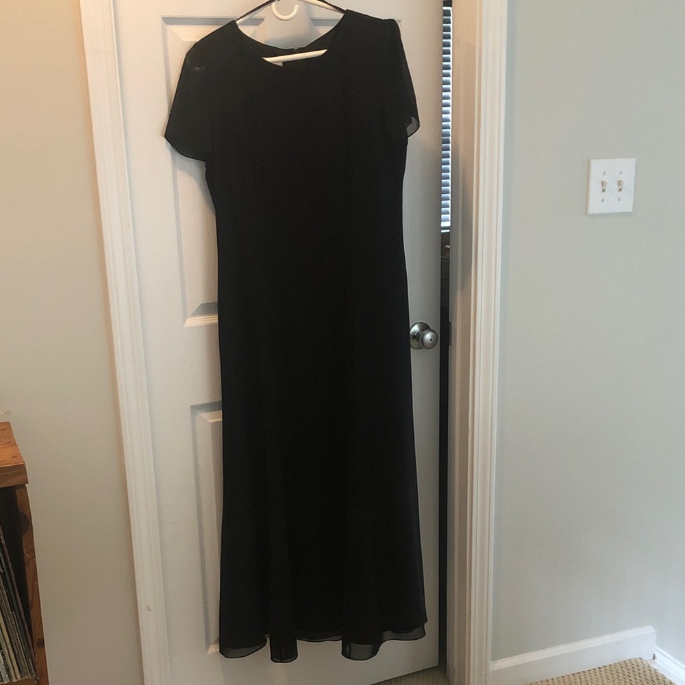 David Warren Vintage Black Maxi Cocktail Dress